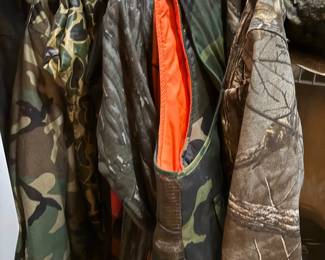 New with Tags hunting jackets and vests from Carhart and other name brands. Some if waterproof.