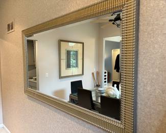 Home Decor. Gold long decorative mirror. perfect for a dining room or hallway.