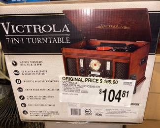 New in box Victoria 7 in 1 turntable record player.