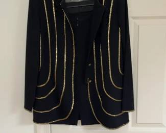 Black Suite with Gold Detailing