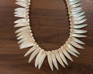 Statement Mother of Pearl Shell Necklace