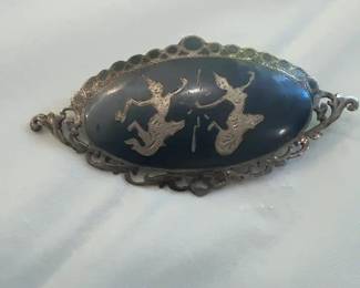 Vintage 1940s Siam Sterling Silver Brooch