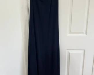 Navy Cowl Dress