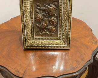 Middle Eastern Copper Repousse Bird & Flowers Frame
