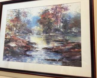 Lithograph framed