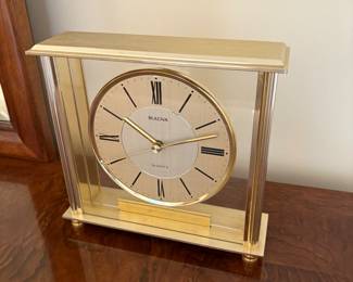 Boliva brass desk clock