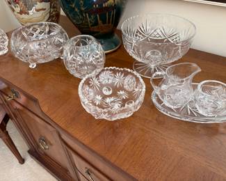 Cut glass dishes
