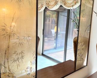 Mirror with Asian panels