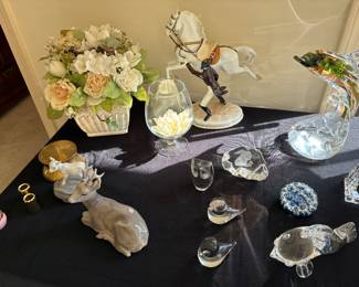 Crystal and porcelain figurines , And more