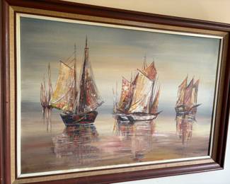 Acrylic painting, framed