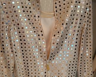 St. John evening jacket shown with a silk camisole