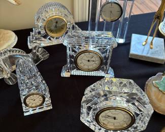 Desk and vanity clocks by Waterford