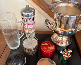 Vintage drink, mixer, champagne, cooler, and vintage Asian pics