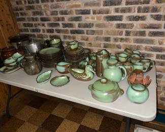Frankoma (Oklahoma based, {info from Brita}) Green Stoneware 