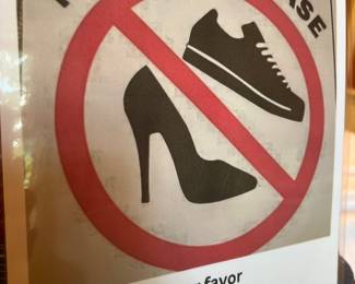 No Shoes at this Estate Sale