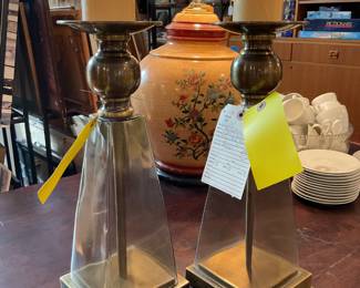 Restoration hardware inspired bronze candle holders (2) $140 + tax for set