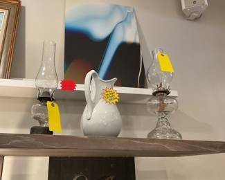 Glass oil lamps