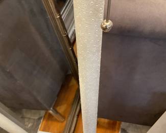 White ostrich leather floor lamp (53” tall)