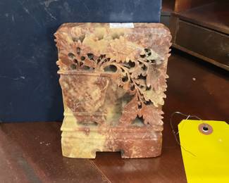 Carved marble bookends $50 + tax