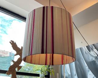 Handmade yarn pendent lamp (19” x 21”) $140 + tax
