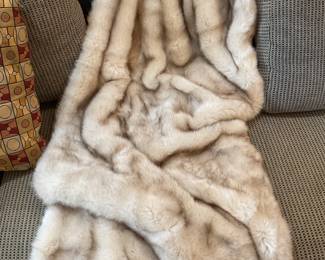 Faux fur throw