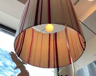 Handmade yarn pendent lamp (19” x 21”) $140 + tax
