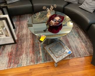 Abstract multi colored area rug