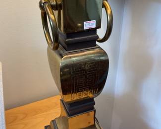 Large brass table lamp (38” tall) $70 + tax