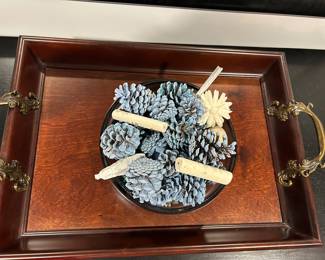 Tray with decor
