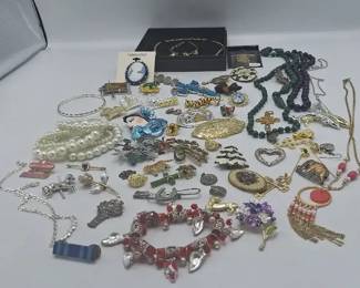 Glass Bead Necklaces, Bracelets And Pins