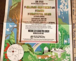 1973 Watkins Glen Allman Bros. GD Concert Poster
