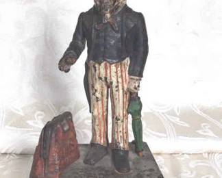 Antique Cast Iron Uncle Sam Bank