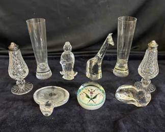 Collectible Clear Glass Including Kosta Boda, Waterford More
