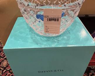 Tiffany & Co Bamboo Crystal Bowl