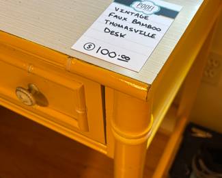 Vintage Faux Bamboo Thomasville Desk
