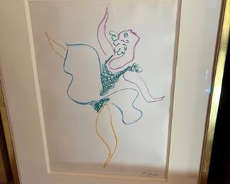 Original framed Pablo Picasso lithograph 'Le Ballet', 1954