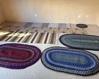 Braided rugs and woven runners