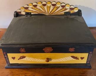 Polychrome folk art box