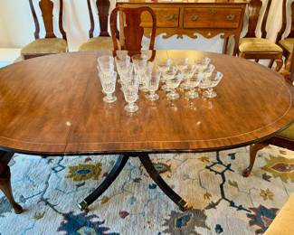 Baker Furniture Historic Charleston Georgian Mahogany Dining Table. 