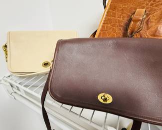 Vintage Coach leather bags.