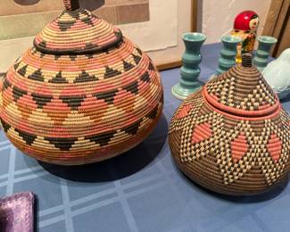 African Zulu baskets. 
