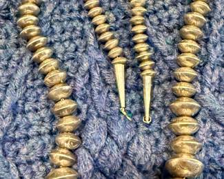Navajo silver beads. 