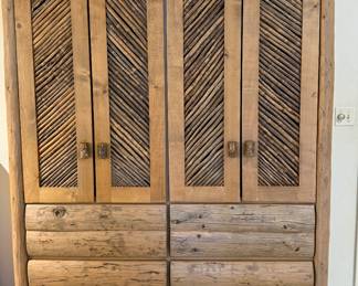 Lodge Pole Pine Armoire custom by James Gilbert Colorado.