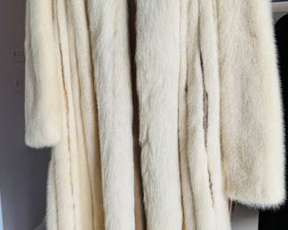 A fabulous white mink full length coat small/ medium ! 