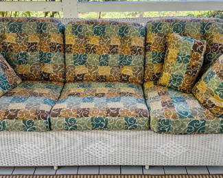 Lloyd Loom wicker couch. 