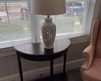 Half Moon Table & Lamp