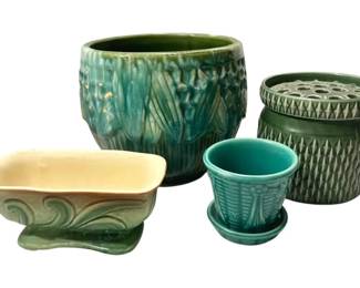 Portesa Flower Frog Vase More Green Pottery Vases