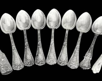  006 9 Sterling Silver Spoons 172g