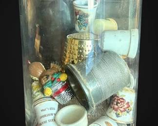 Jar of Thimbles One Sterling