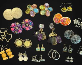 Eccentric ClipOn  Dangly Costume Earrings